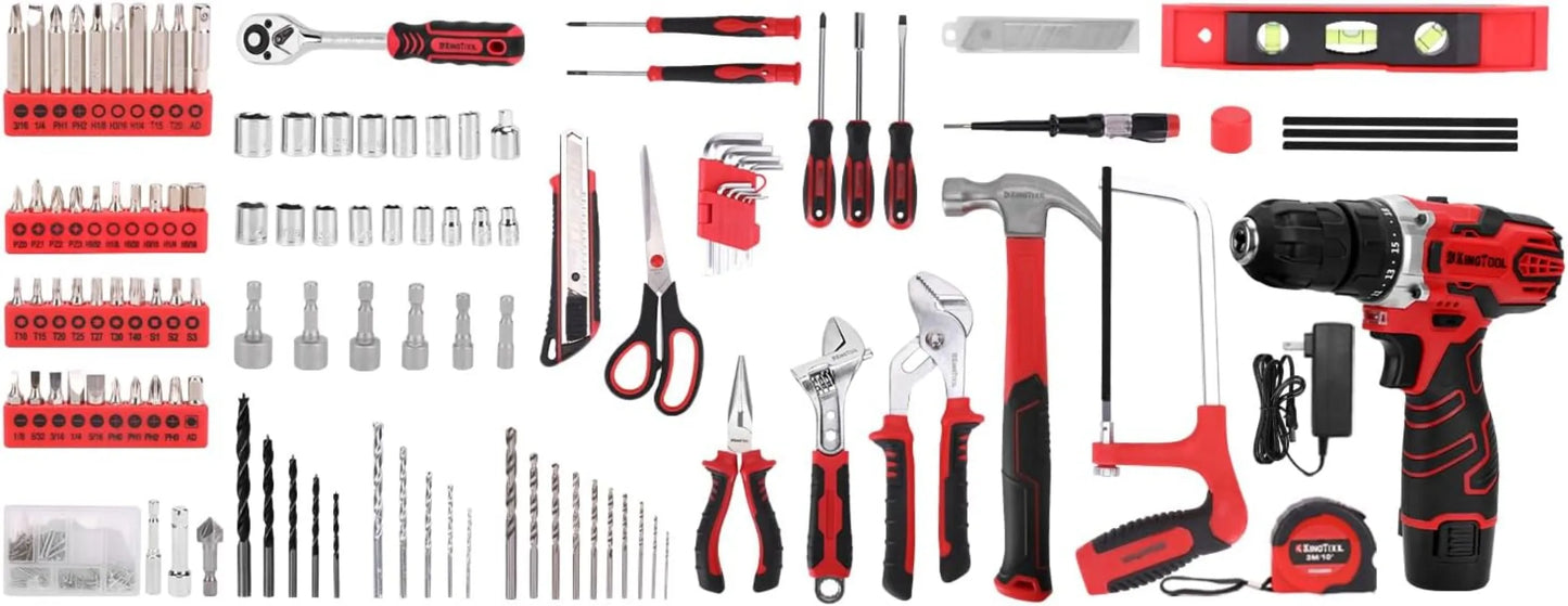 276-Piece Tool Set with 12V Cordless Drill