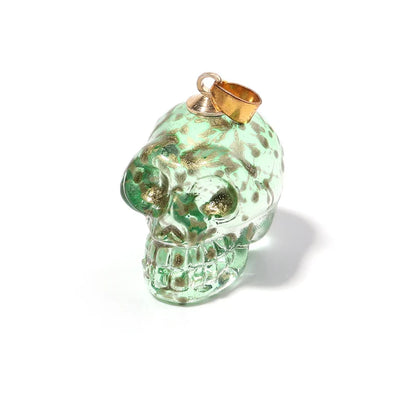 21×27mm Colored Glaze Skull Pendants – Punk Style Halloween Jewelry