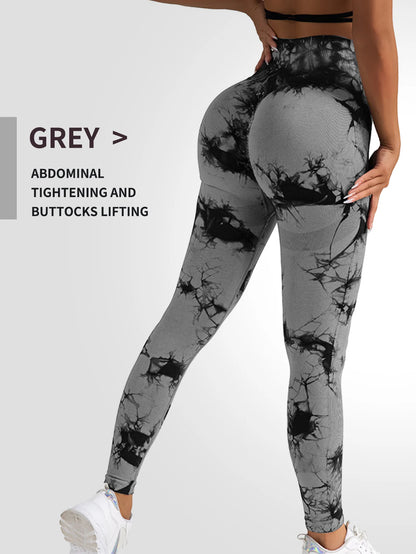 Tie-Dye Seamless High-Waist Push-Up Leggings