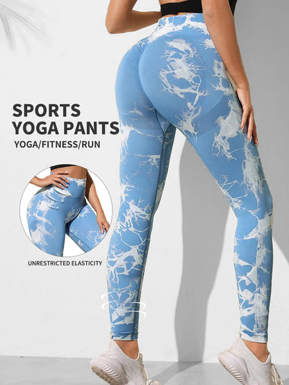 Tie-Dye Seamless High-Waist Push-Up Leggings