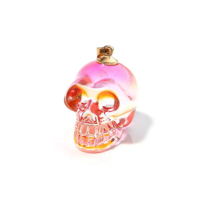 21×27mm Colored Glaze Skull Pendants – Punk Style Halloween Jewelry