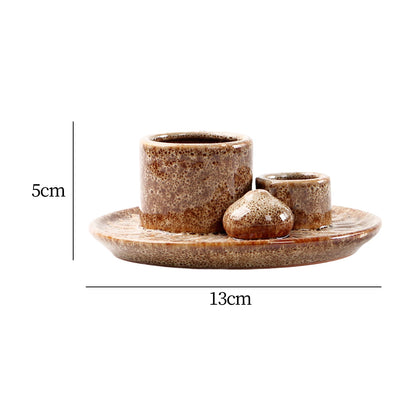 4-in-1 Minimalist Incense Burner – Ceramic Aromatherapy Plate