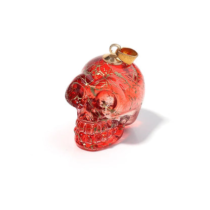 21×27mm Colored Glaze Skull Pendants – Punk Style Halloween Jewelry