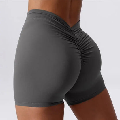 Women's High-Waist Hip-Lifting Yoga Shorts – Stretch Fitness & Running Shorts