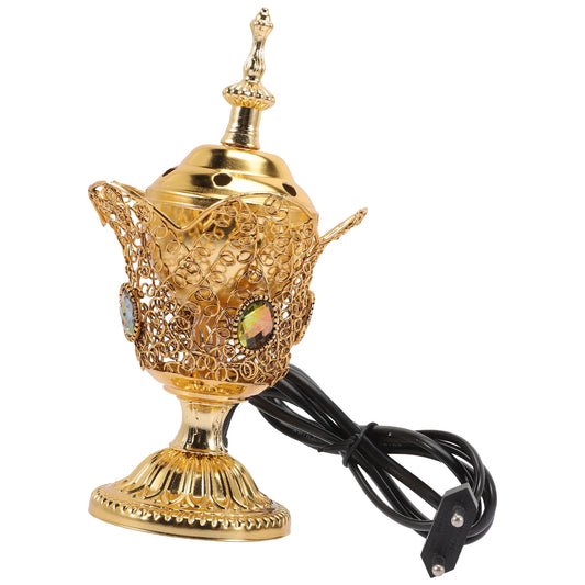 Electric Middle East Church Censer – Vintage Sandalwood Incense Burner (EU Plug)