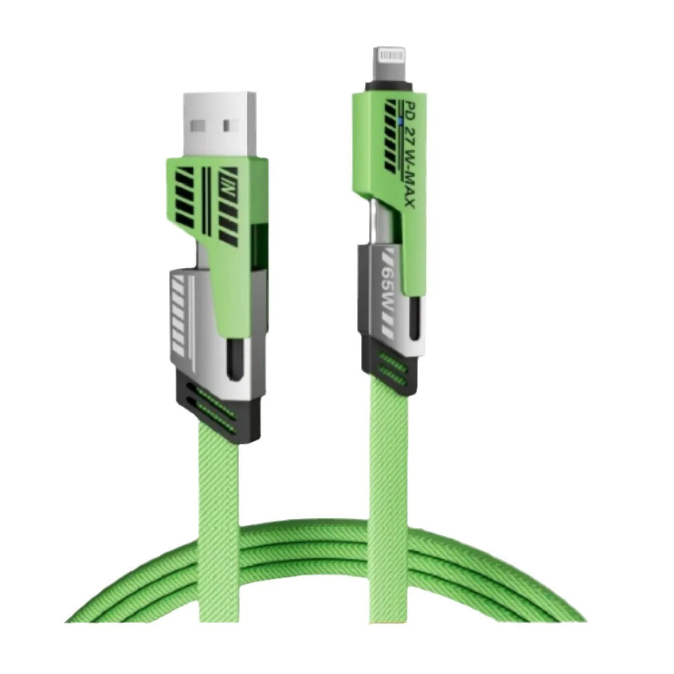 4-in-1 USB C Cable – 65W Fast Charging & Data Sync