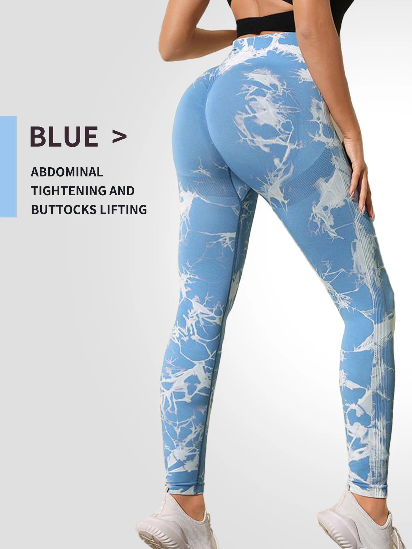 Tie-Dye Seamless High-Waist Push-Up Leggings