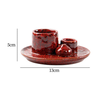 4-in-1 Minimalist Incense Burner – Ceramic Aromatherapy Plate